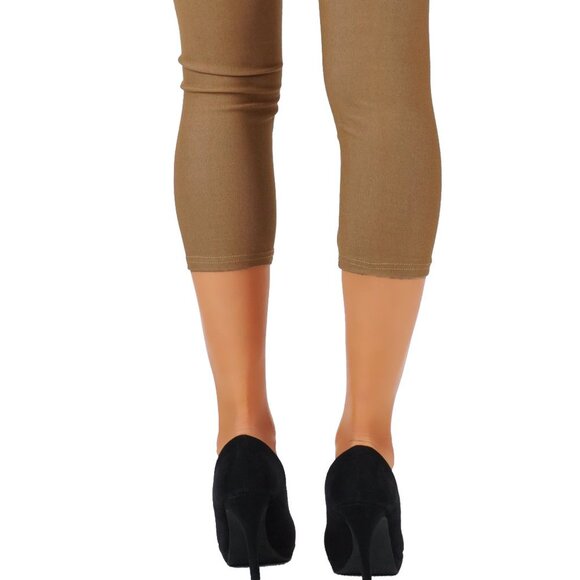 Jean Look Cotton Blend Jeggings Tights Slimming - Picture 3 of 6